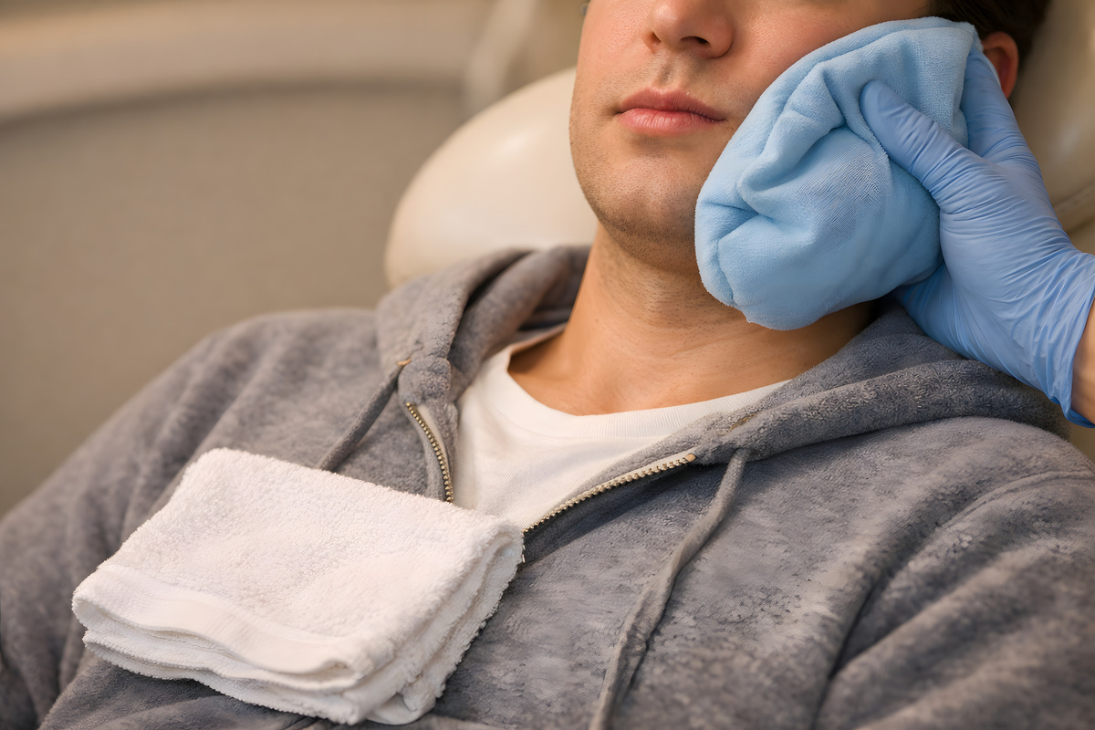 Patient Resting After Oral Surgery, Post-Dental Care, Wisdom Teeth Removal